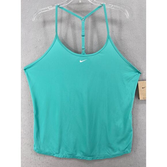 NWT Nike Dri-FIT Tank Top Womens Sz XXL Green‎ Training Swoosh Strap MSRP $35 - Picture 1 of 10